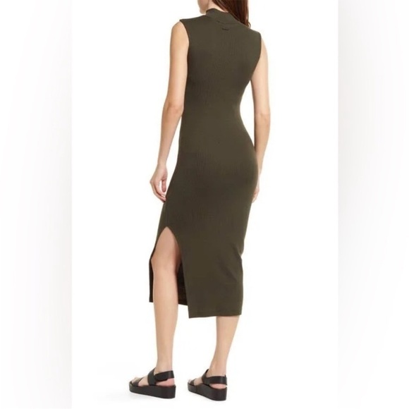 NWT All Saints Kiki Sleeveless Keyhole Front Dress - 4 - Dark Green - Picture 2 of 12